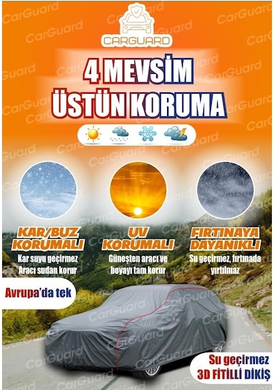 Carguard Opel Mokka Lüks Araba Brandası Miflonlu Branda Oto Çadır Örtü