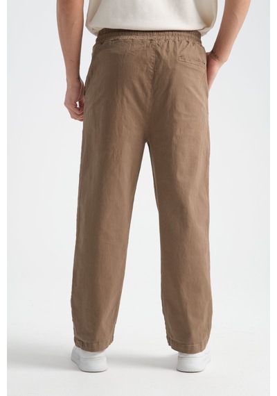 Redline Calmfit Erkek Baggy Kalın Beli Lastikli Pantolon Taba