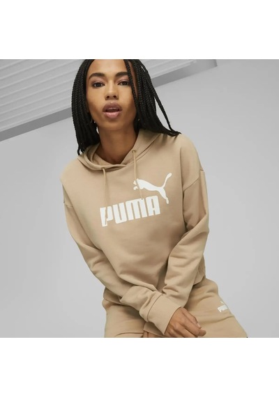 Puma Ess Crop Hoodie Kadın Bej Hoodie