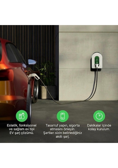 Schneıder Schneider Charge Evh5a22n2s Elektrikli Araç Şarj İstasyonu 22kw T2s 16/32a Duvar Tipi