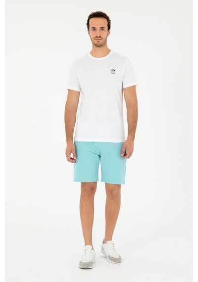 U.S. Polo Assn. Erkek Regular Fit Bisiklet Yaka Beyaz Tişört 50294329-VR013