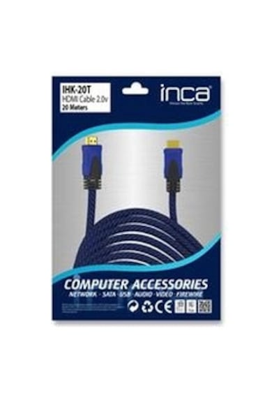Inca Ihk-20t 2.0 20mt Altın Uç Hdmı Kablo 18 Gbps 4k& 2k & Full Hd Kdo