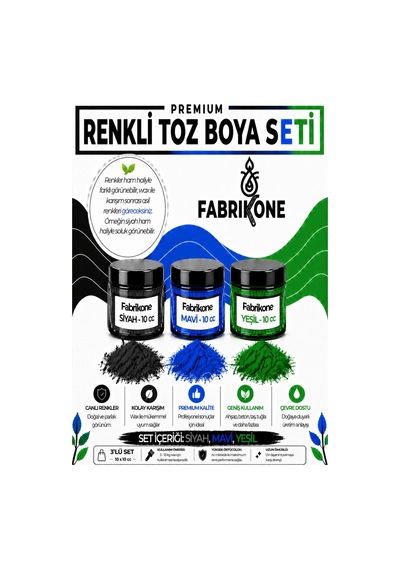3'lü Set Premium Parafin Soya Wax Toz Mum Boyası Hobi Seti - 10 Cc Siyah, Mavi, Yeşil Bkfab3smy10g Karışık