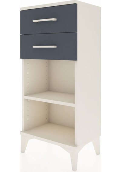 Arges Komodin Tek Raflı 2 Çekmeceli 44x30x96 Aytaşı-antrasit Aytaşı