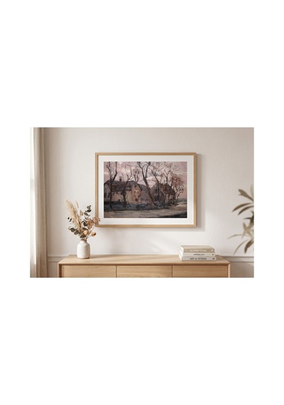 Mondrian Duivendrecht'te Çiftlik Çerçevesiz Poster 21x30 Cm A4 Tablo Modern Sanat Duvar Dekoru