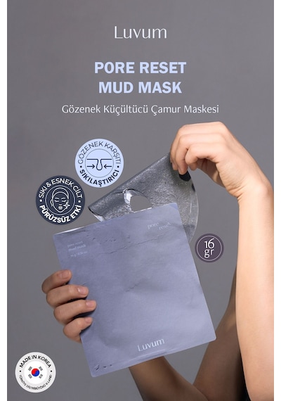 Luvum  Gözenek Küçültücü Kore Çamur Maskesi Luvum Pore Reset Mud Mask 16 ML