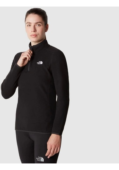 The North Face W 100 Glacier 1/4 Zip - Eu Kadın Polar Nf0a855mjk31-x Siyah