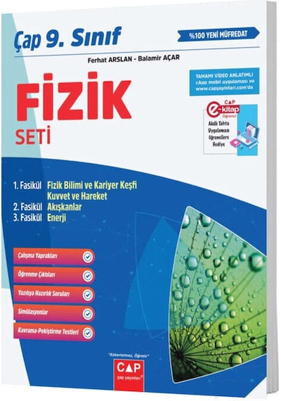 Çap Yayınları 2025 9. Sınıf Anadolu Fizik Seti