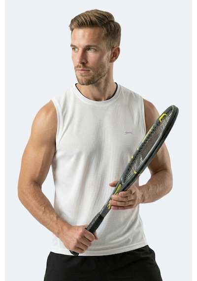Slazenger Hazzar I Erkek Kolsuz Beyaz Tişört