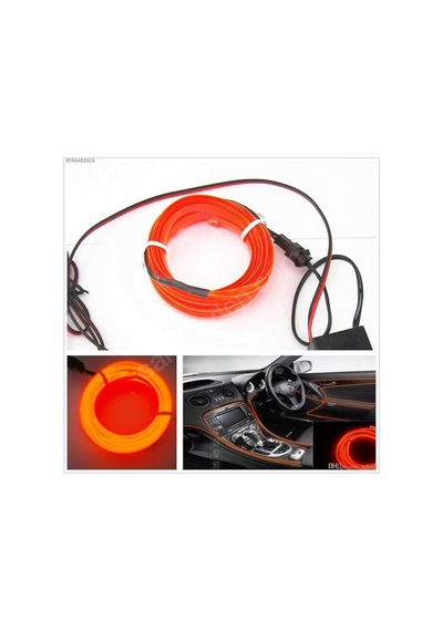 Turuncu Universal İp Neon Led Araç İçi Aydınlatma 12v Led İp Formlu Trim 2 Metre