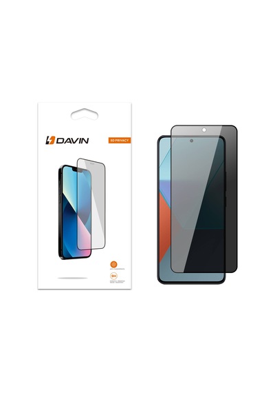 Ekılıf - Xiaomi Redmi Note 12 4g Uyumlu - Ekran Koruyucu Davin 5d Privacy Cam Ekran Koruyucu - Siyah