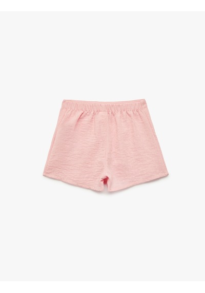 Koton Beli Lastikli Basic Şort Etek Pembe 6smg40007aw Gül