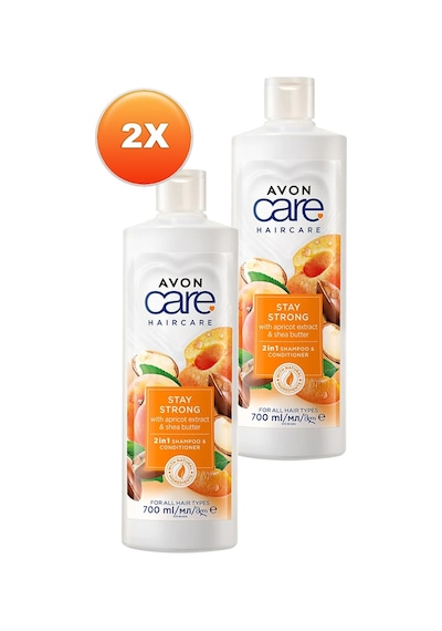 Avon Care Kayısı Ve Shea Özü Şampuan Ve Saç Kremi 700 Ml. İkili Set