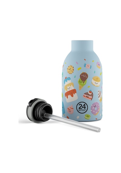 Clima Bottle Sweet Friends Pipetli Paslanmaz Çelik Termos 330 Ml Açık Mavi