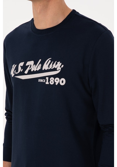 U.S. Polo Assn. Erkek Bisiklet Yaka Regular Fit Lacivert İnce Sweatshirt 50316315-VR033