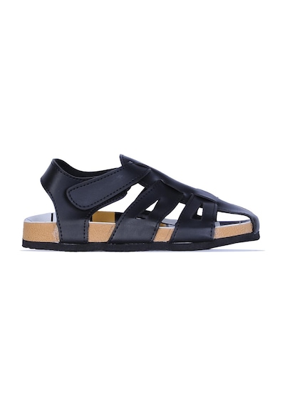 Gezer 00156 Siyah Cırtlı Yazlık Erkek Çocuk Sandalet Siyah