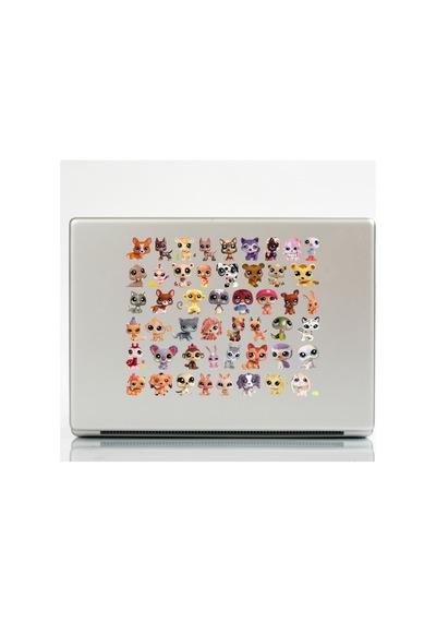 91 Adet Sevimli Hayvanlar Sticker Seti - Etiket Seti Scrapbook Bullet Journal Çok Renkli