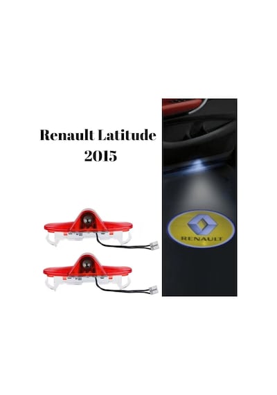 Renault Latitude 2015 Uyumlu Kapı Altı Led Aydınlatma 3 Boyutlu Logo Lazer Işık Geçmeli 2li Set