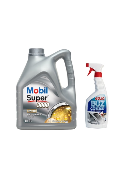 Mobil Super 3000 X1 5W-40 Motor Yağı 4 L + Gojo Buz Çözücü 750 ML