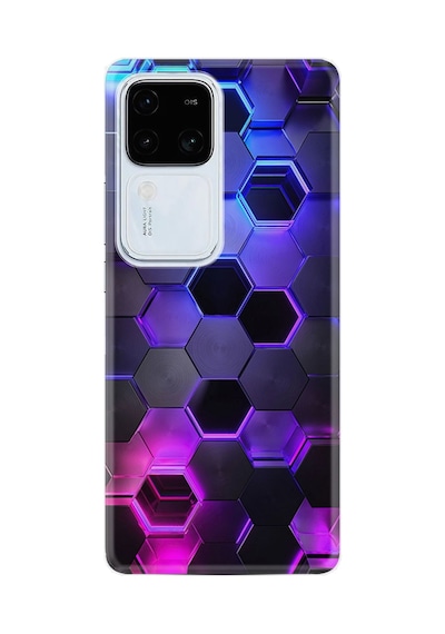 Vivo V30 Kılıf Desenli Silikon Platinium Series Petekler 1889
