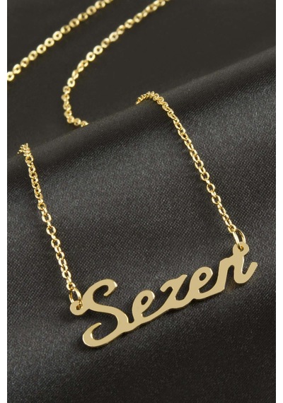 Sezen İsimli Kolye -sarı N145 altın