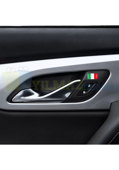 Alfa Romeo Fiat Italya Bayrağı Direksiyon Jant Vites Torpido Damla Etiket Silikon Oto Sticker