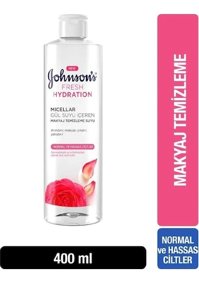 Johnsons Mıcellar Gül Suyu İçeren Makyaj Temizleme Suyu 400 Ml