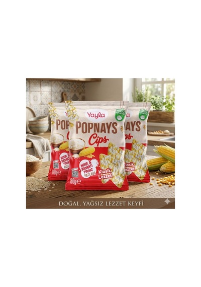 Popnays 3'lü Avantaj Paketi - Mısır Ve Basmati Pirinç Patlağı 3 X 80 Gr - Yağsız Çerez Seti - 862448865