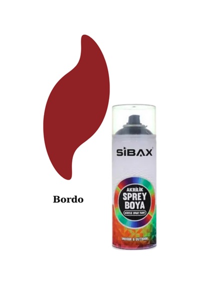 Sibax Akrilik Sprey Boya 400 Ml Parlak Renkli Hızlı Kuruyan Boya Metal, Ahşap, Cam, Plastik, D