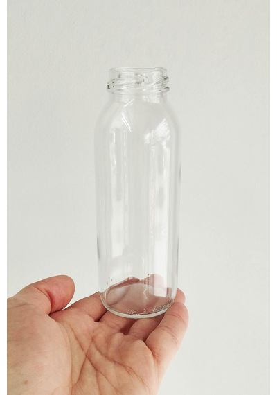 250 Ml Şeffaf Hale Cam Şişe, Yeşil Metal Kapaklı, Meyve Suyu Ve İçecekler İçin, 250 Cc, Yerli Üretim, 6 Adet Çok Renkli