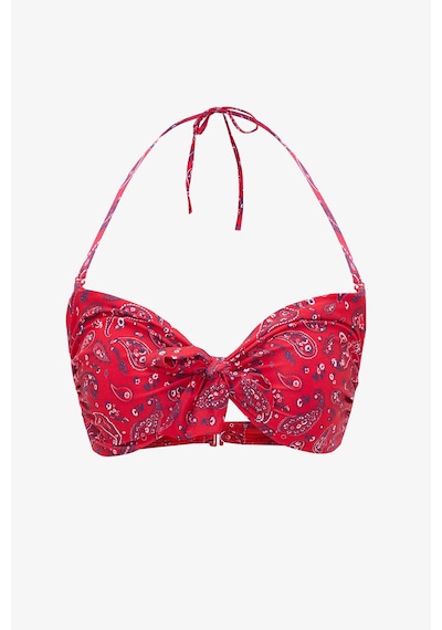 Penti Renkli Etnik Desenli Tokalı Bandana Straplez Bikini Üstü