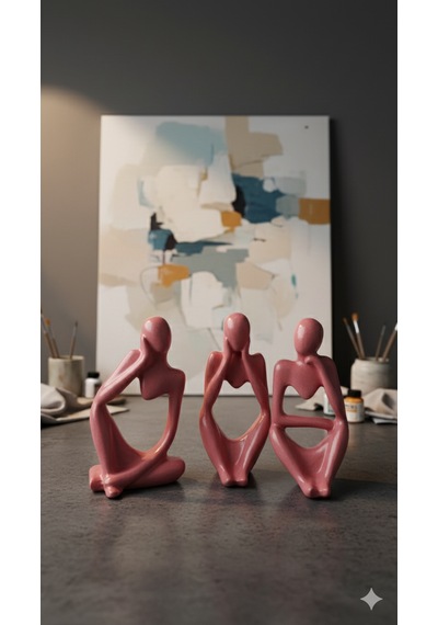 3 Lü Düşünen Heykeller 03