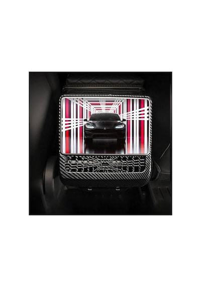 Red Lion Parts Tesla Model Y Juniper Arka Klima Ekranı Koruyucu Çerçevesi Glossy Black