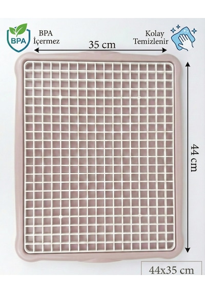 Tezgah Üstü Bulaşık Süzmatik 44x35 Cm Kurutma Matı Tabak Bardak Süzgeci Mavi Plastik Pembe Diğer