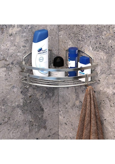 Geseus Banyo Köşe Rafı İnox 304 Kalite Çelik 15 Yıl Garanti-BK081-SS