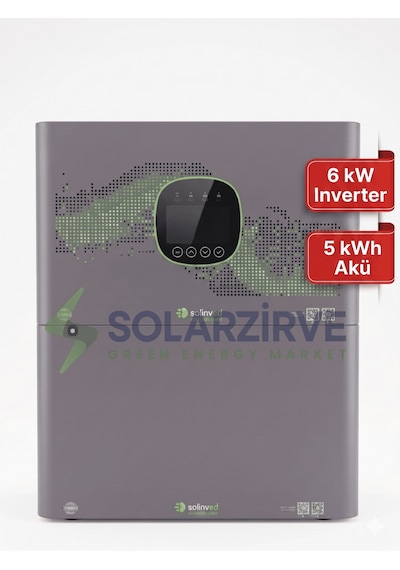 Solinved Aspendos Serisi All In One Set 6kw-48v Inverter + 51.2v 100ah 5.1kwh Batarya