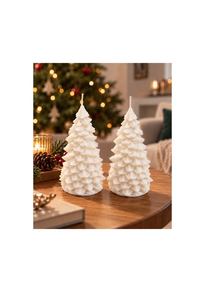 2 Li Çam Ağacı Tasarımlı Kokulu Dekoratif Mum Seti Yeşil Yılbaşı Ve Kış Dekoru 12 Cm Beyaz - 920345501 Beyaz - 920345501 Beyaz 2 Li Çam Ağacı Tasarımlı Kokulu Dekoratif Mum Seti Yeşil Yılbaşı Ve Kış Dekoru 12 Cm Beyaz - 920345501 Beyaz - 920345501 Beyaz