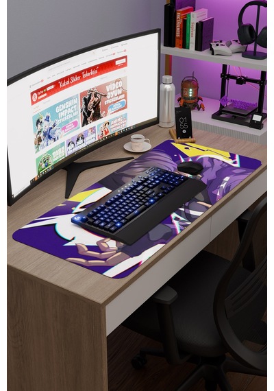 Tekken Kaymaz Dikişli Kauçuk Oyuncu Mousepad V5 - 90x40 Xxl Gaming Mouse Pad Fare Altlığı