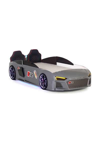 Gri Arabalı Yatak V12 Audi Full Ledli Kumandalı Ve Müzikli Gri Arabalı Yatak V12 Audi Full Ledli Kumandalı Ve Müzikli