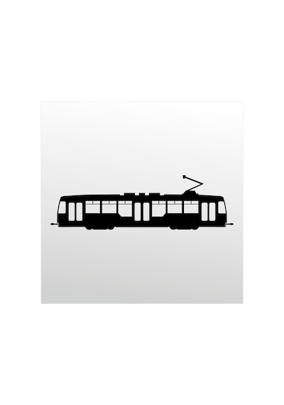 Folyo Sticker Tramvay 200cm Uzunluk Siyah