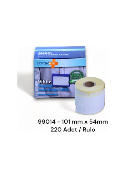Ecotagplus Dymo Labelwriter Etiket 101 MM x 54 MM - Beyaz-220 Adet