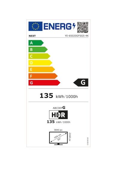 Next YE-65020GFSG5-4K 65" 4K Ultra HD Android Smart LED TV