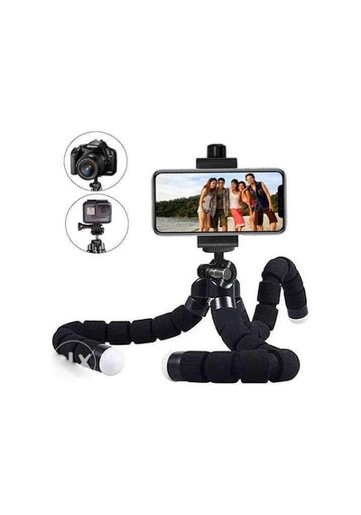 27030 Mini Esnek Ahtapot Tripod Selfie Masa Üstü Standı Siyah Diğer