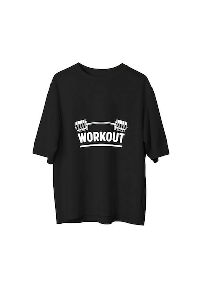 Paybuy Kadın Oversize Spor Motivasyon Baskılı Kısa Kollu Tişört Dumbbell Siyah Paybuy Kadın Oversize Spor Motivasyon Baskılı Kısa Kollu Tişört Dumbbell Siyah