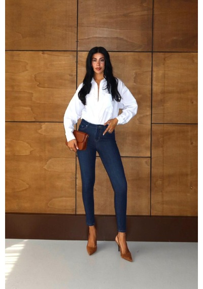 Lacarino 7277-34 Mıra Kadın Jean Pantolon Dark Blue