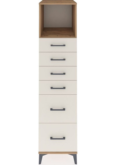 Kronos Dolap Tek Raflı 6 Çekmeceli 44x59x182 Çam-aytaşı Çam
