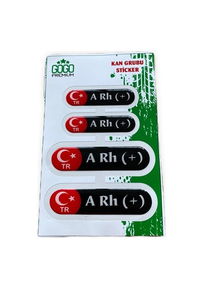 Kan A Rh + Damla Sticker 4 Adet 1 Paket Fiyatı