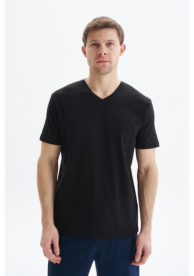 AR-MA Arma Erkek Regular Fit Basic Süprem V Yaka Tişört Y29344472102 Siyah