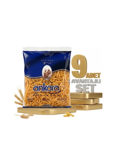 Ankara İnce Uzun Makarna 9x500 Gr