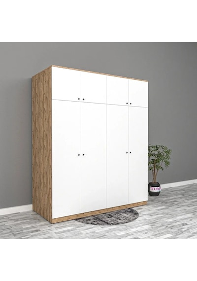 Max 8 Kapaklı Yüklük Dolap Mdf Beyaz Max 8 Kapaklı Yüklük Dolap Mdf Beyaz
